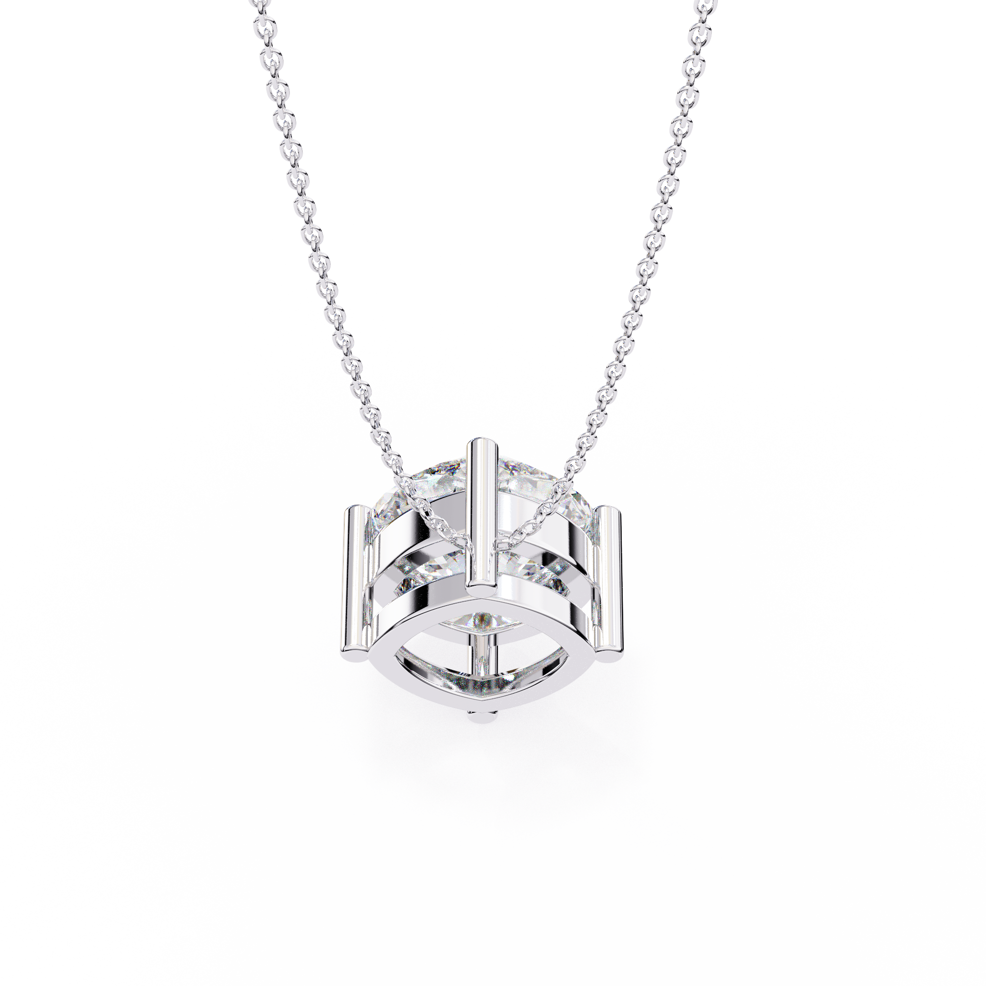 Solitairekart 2.32ct Cushion-Cut Floating Diamond Solitaire Pendant-H Color, VS1 Clarity